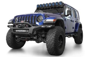 Jeep Gladiator JT Bumper - Rear - Addictive Desert Designs - Phantom Winch - Hammer Black - `18-`24